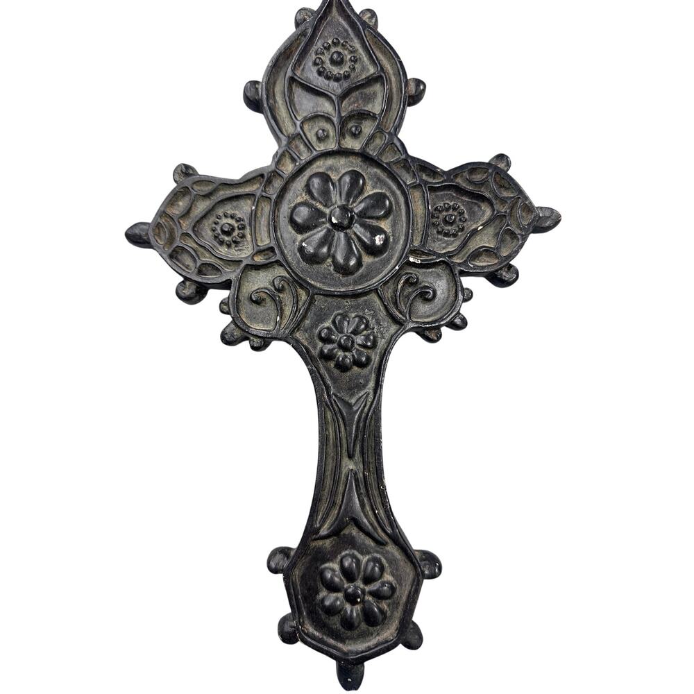 Wall Cross Ornate Floral Filigree Decor Rustic Gothic